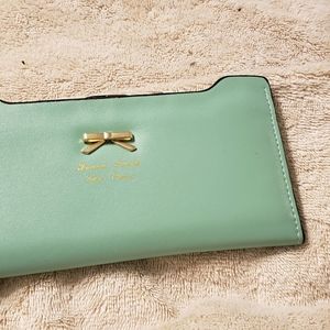 Mint green wallet